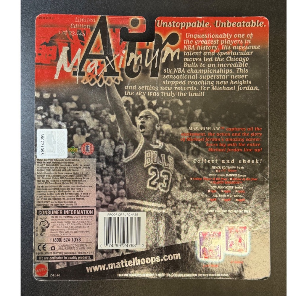 Mattel Michael Jordan Maximum Air Championship Series Action Figure Limited Ed - Picture 2 of 2